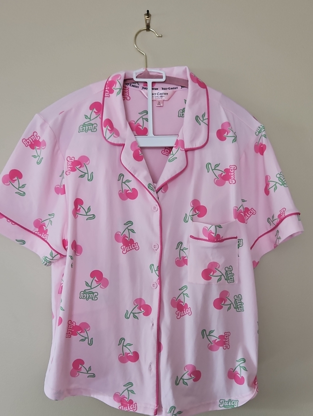 Juicy Couture Light Pink Cherry Sleep Set Sz L